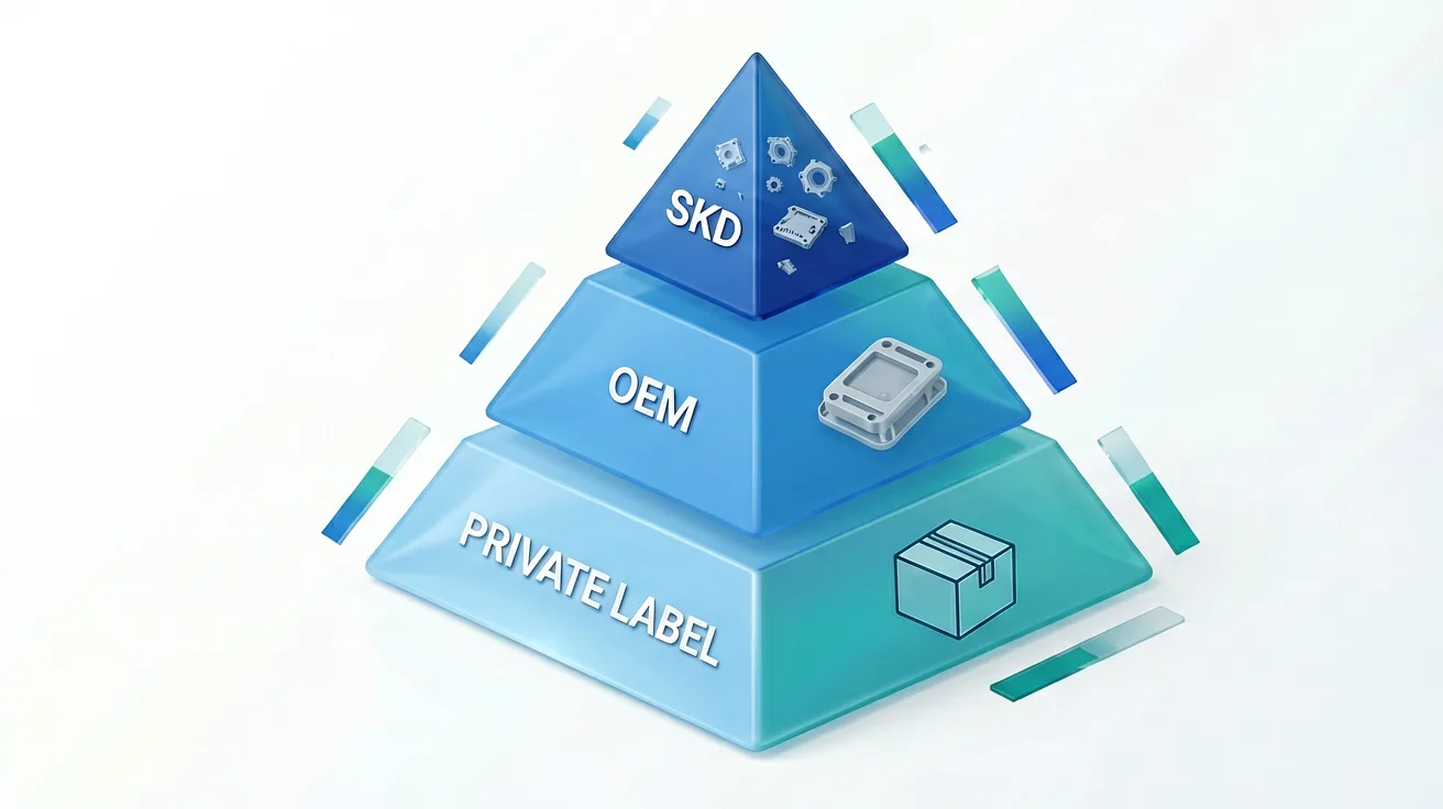 Private Label vs OEM vs SKD manufacturing models comparison